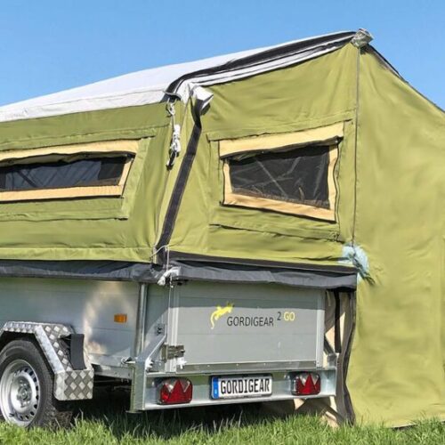 Gordigear 2 Go is tent op een aanhanger mét korte levertijd