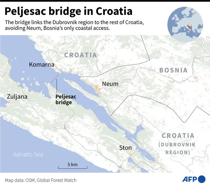 Pelješac-brug in Kroatië