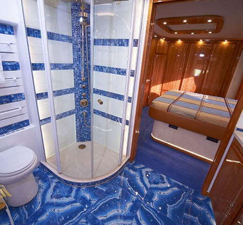 Badkamer blauw