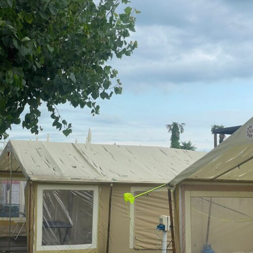 Gardameer huurtent hagel