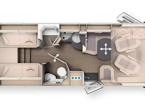 Carthago c-tourer I145 RB LE plattegrond