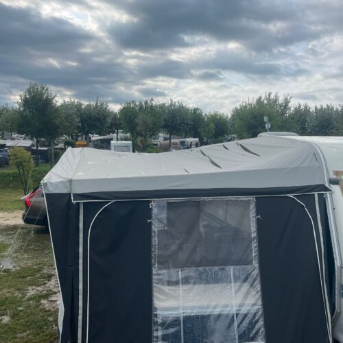 Gardameer voortent hagel