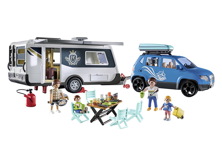 Playmobil kamperen Family Fun caravan auto