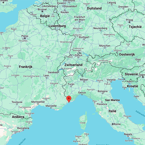 Kaart Monaco kamperen bij Monaco