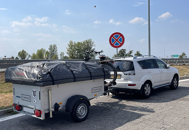 Tempo 100 sticker vouwwagen caravan