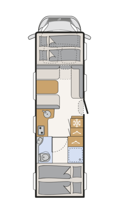 Plattegrond Dethleffs XL Family A 7872-2