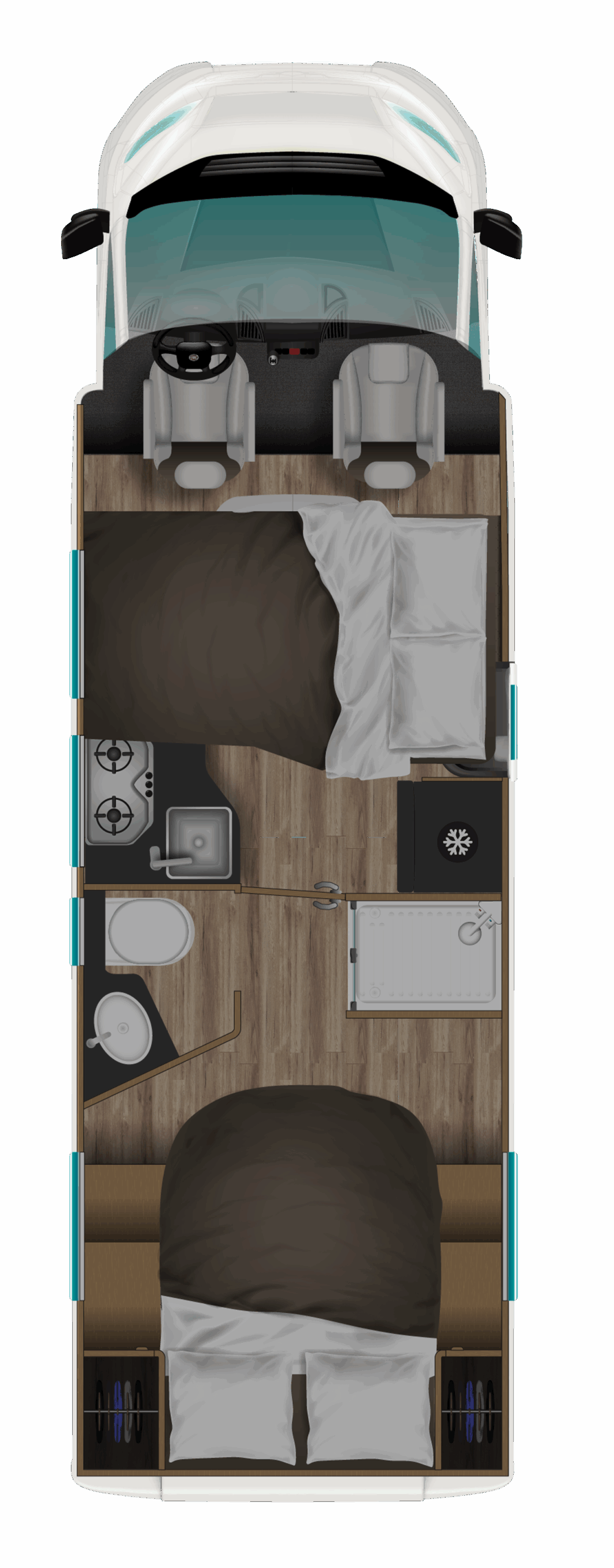 Itineo Cozi PM740 plattegrond nacht