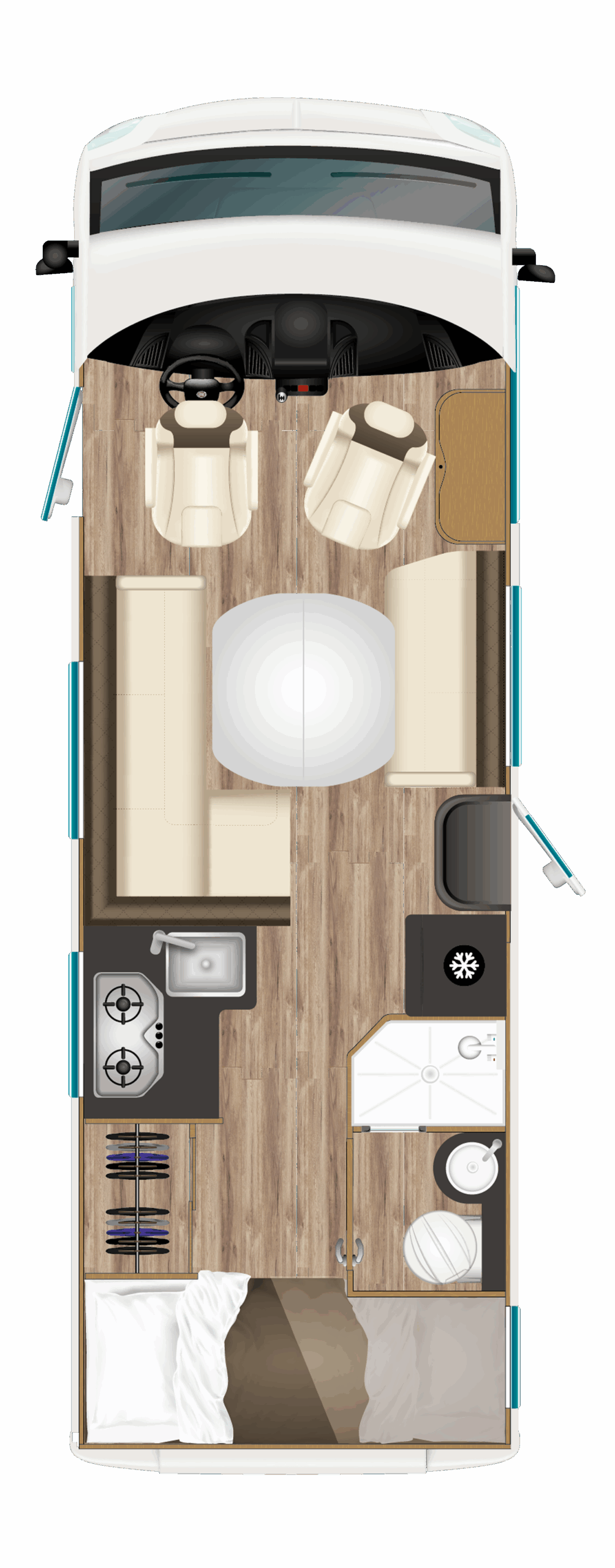 Itineo Familie SBD 700 plattegrond dag