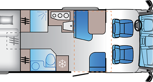 Plattegrond Sun Living S 72SP