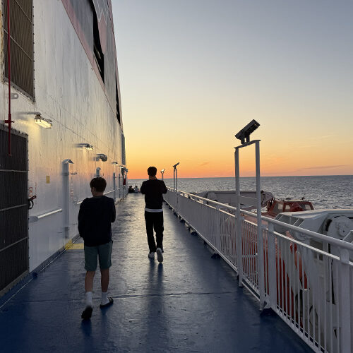 Zonsondergang boot