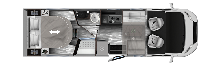 Mobilvetta Kea Kompakt 68 plattegrond