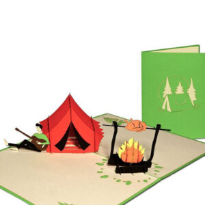 Pop-up kaart kamperen