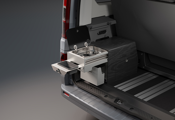 Renault Trafic Escapade spoelbak open