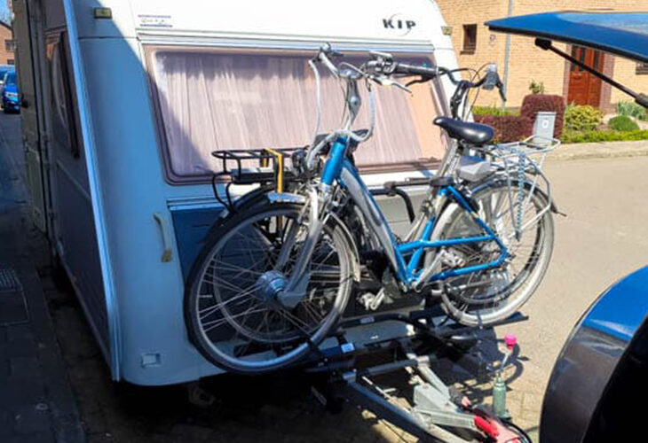 caravan belanden fietsendrager dissel