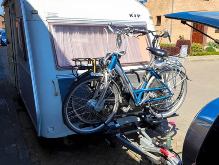 caravan belanden fietsendrager dissel