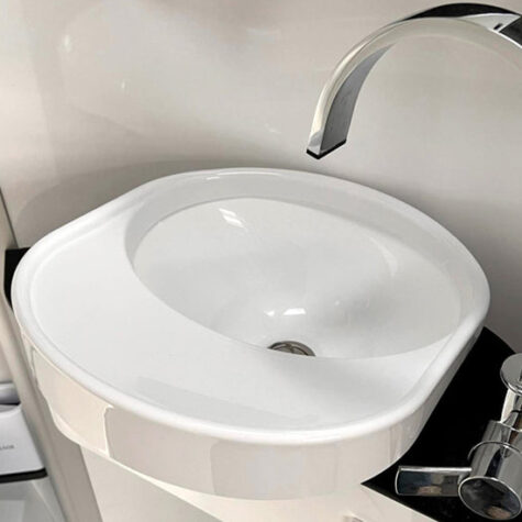 Opzetwastafel camper