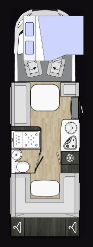 Benimar Mileo 282 plattegrond