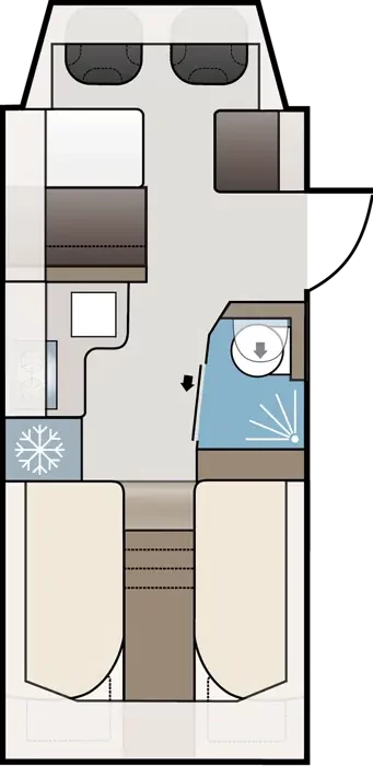 Kabe Novum Traq 750 LGB plattegrond