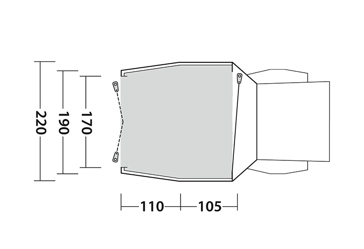 Outwell Dune SUV plattegrond