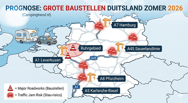 Baustellen zomer 2026