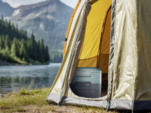 Clesana X1 mobiel droogtoilet in een tent