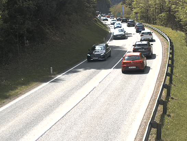 Verkeer op de Fernpass.