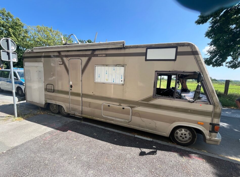 onveilige camper aan de kant