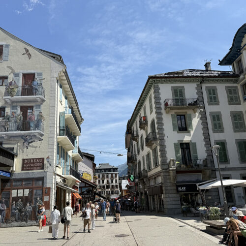 Muurschildering in Chamonix in Frankrijk