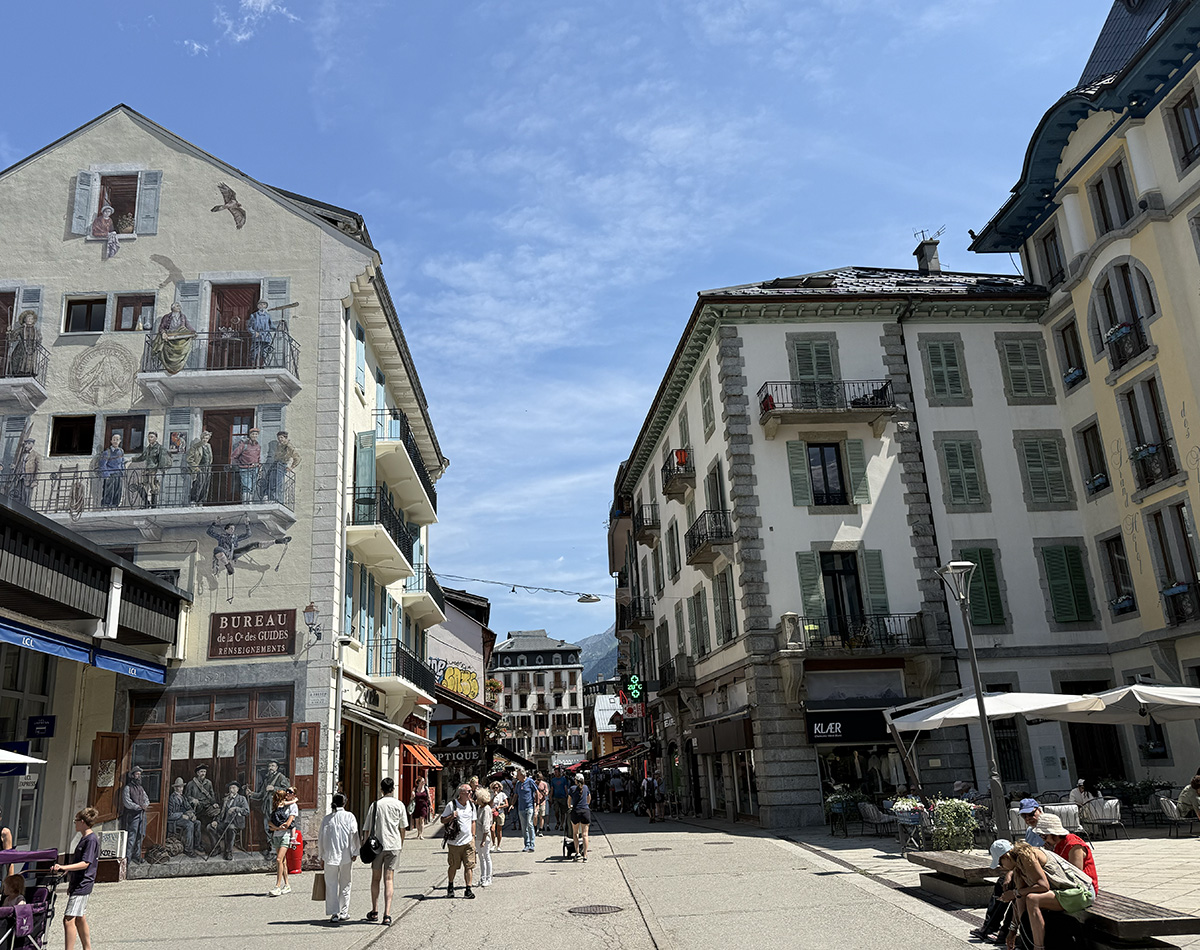 Muurschildering in Chamonix in Frankrijk