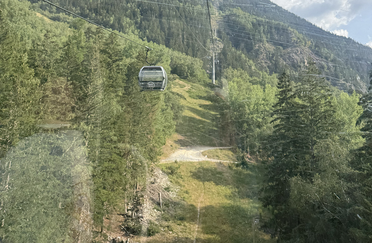 Uitzicht vanaf de Flégère kabelbaan in Chamonix