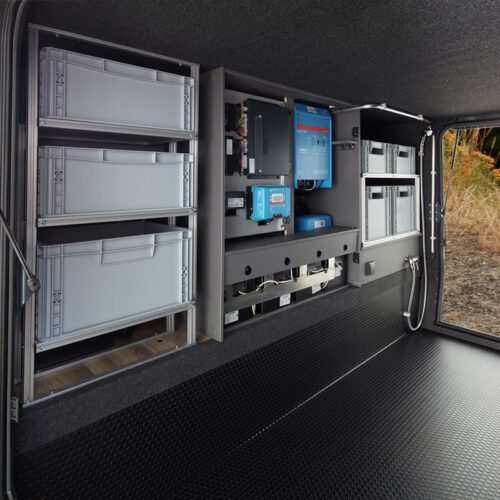 Achtergarage Niesmann Bischoff iSmove met Lithium Energy Pack accukast