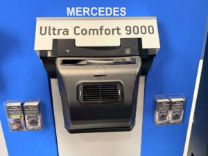 De Teleco Ultra Comfort 9000M bij de presentatie op de Caravan Salon 2026 in Düsseldorf