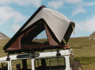 Zara daktent op een Land Rover