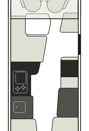 indeling half-integraal hymer b-klasse masterline t 780 enkele bedden