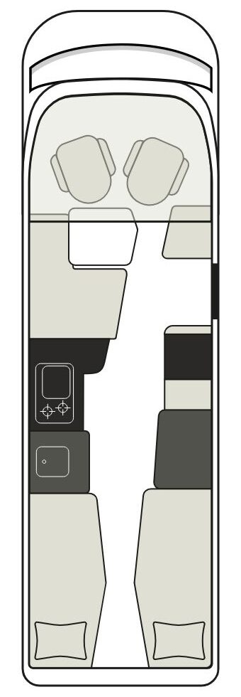indeling half-integraal hymer b-klasse masterline t 780 enkele bedden