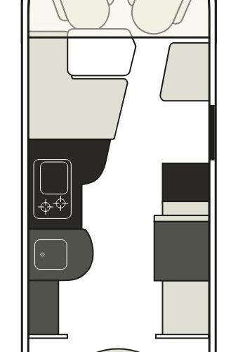 indeling plattegrond hymer b-klasse masterline 890 queensbed tandem-as