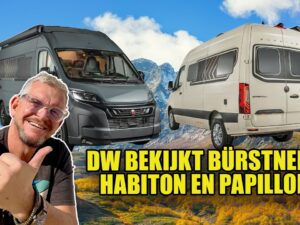 Videostill van de Bürstner Habiton 6.0 op Mercedes Sprinter met de verschuifbare badkamer op rails, getoond bij Eurotrek Campers in Coevorden.
