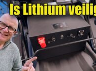 Videostill uit de Campingtrend-video waarin de nieuwe Mestic LiFePo4-accu's voor camper en caravan worden getoond.