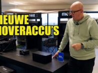 Videostill van de nieuwe Mestic LiFePo4 caravan-mover-accu, getoond op het hoofdkantoor van Mestic in Utrecht.
