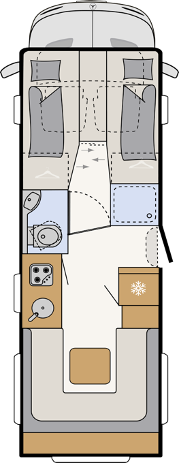 Plattegrond Dethleffs Graneo A 6823-2
