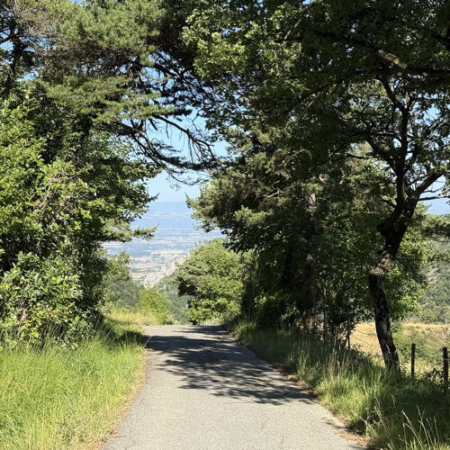 Hardlooprondje met uitzicht op het dal in de Drôme