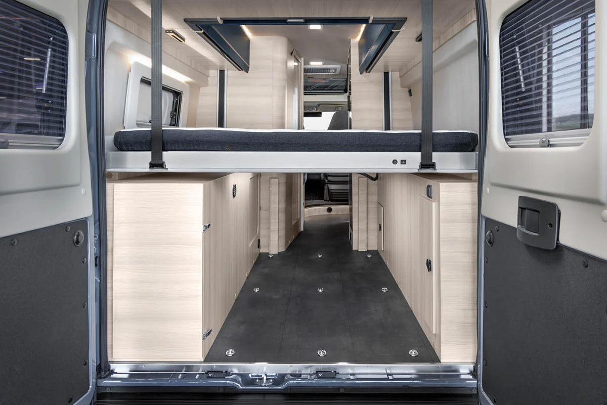 Vancona elektrisch dwarsbed in de lage stand