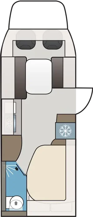 Plattegrond Kabe Novum Compact 720 LXL