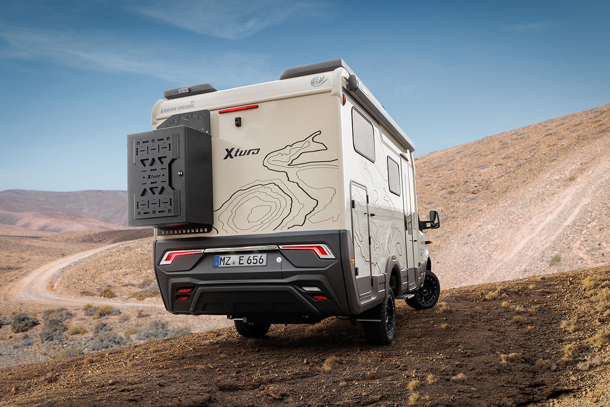 De Eura Mobil Xtura 656 HB heeft een kortere overhang dan de 686 EF.