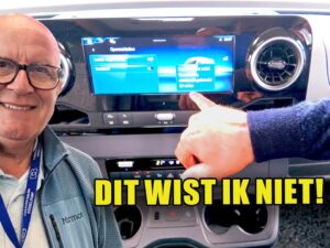 Videostill van Leon Bruggink die de MBUX-ruststand instelling laat zien in de Hymer BMC-i 680 op Mercedes Sprinter-basis